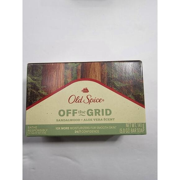 Old Spice Off the Grid Sandalwood + Aloe Vera Scent Bar Soap 5 oz. ea Lot 4 - Picture 3 of 6